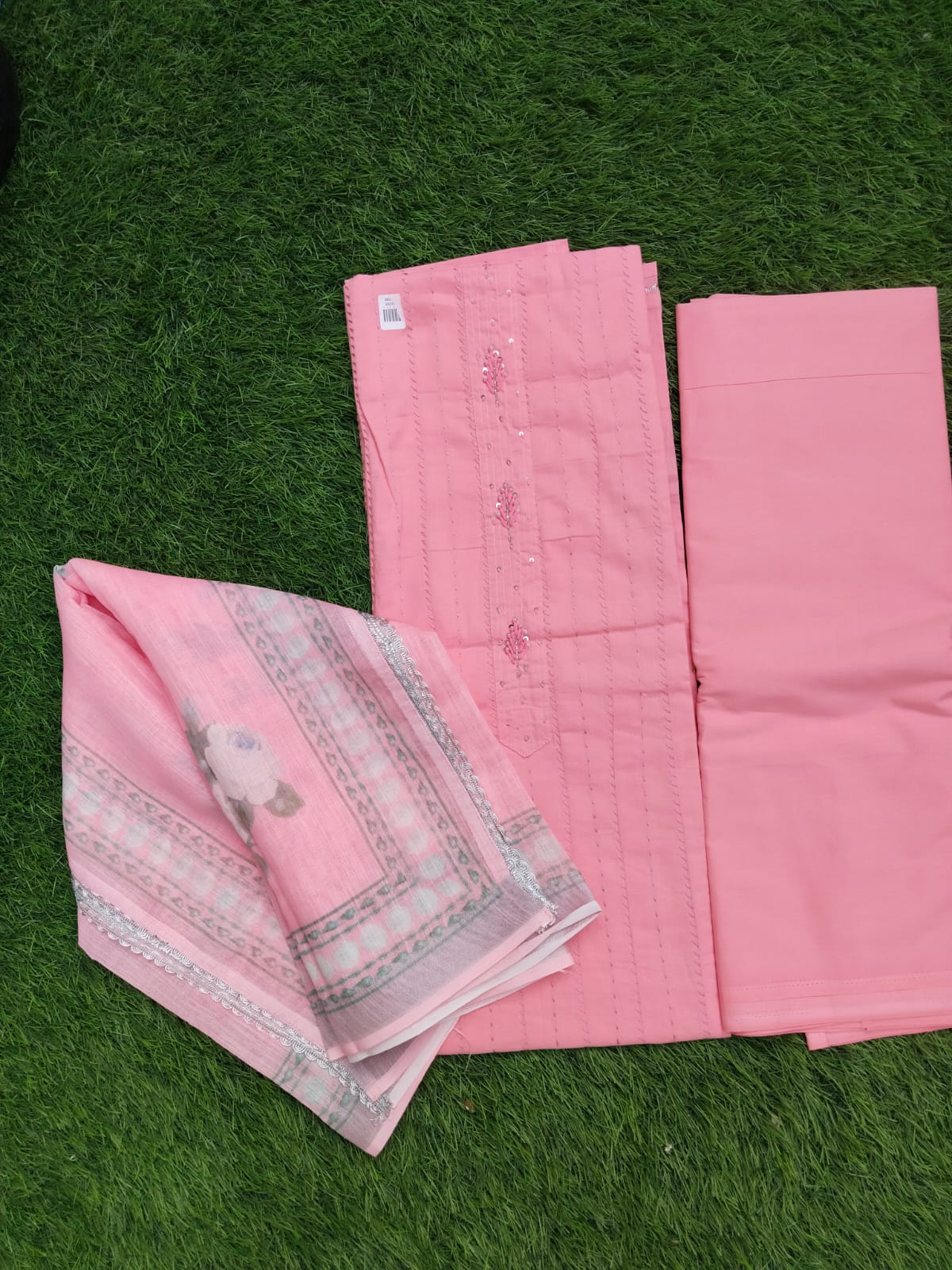 Pink premium cotton suit