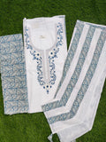 White premium pure cotton suit